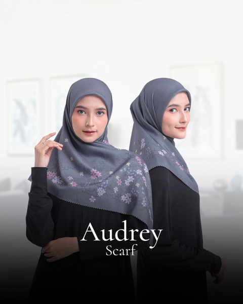 HIJAB MOTIF AUDREY 110 KERUDUNG SEGI EMPAT